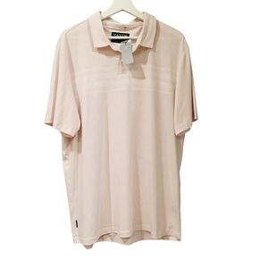 NWT Maven Co/Po Essential Aim Performance Light Pink Polo  Short Sleeve Shirt L